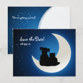 Faire-part Cute Cat and Dog - Enregistrer la carte postale Da (Devant / Derrière)