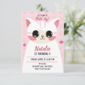 Faire-part Cute cat first birthday (Debout devant)