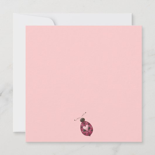 Faire-part Cute comme un bug ・ Cerise Ladybug (Dos)