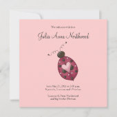 Faire-part Cute comme un bug ・ Cerise Ladybug (Devant)