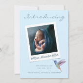 Faire-part Cute Instant Photo Moderne Multiples 3 photos Nais (Devant)