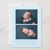 Faire-part Cute Instant Photo Moderne Multiples 3 photos Nais (Dos)