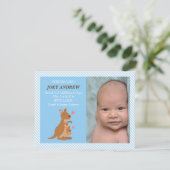 Faire-part Cute Kangaroo Joey Baby Photo Annonces de naissanc (Debout devant)