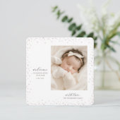 Faire-part Cute Newborn Sleeping Baby Photo  (Debout devant)