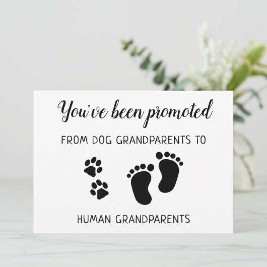 Faire-part Cute Promu De La Grossesse Des Grands-Parents De C (Debout devant)