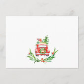 Faire-part Cute Red Christmas Farm Camion Rustic Moving (Dos)