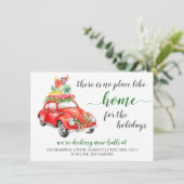 Faire-part Cute Red Christmas Farm Camion Rustic Moving (Debout devant)