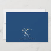 Faire-part Cute Stars Lune Celestial Nouveau-né Photo Naissan (Dos)