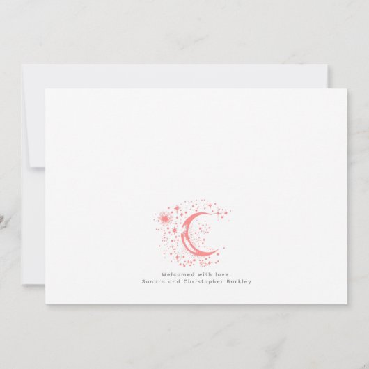 Faire-part Cute Stars Lune Celestin Nouveau-né Photo Naissanc (Dos)