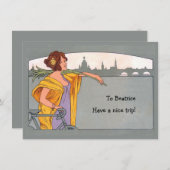 faire-part cycliste féminine (Devant / Derrière)