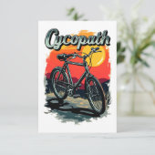 Faire-part Cycopath : Conception du vélo couché de soleil (Debout devant)