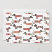 Faire-part Dachshund Dog House Fête de Réchauffement (Dos)