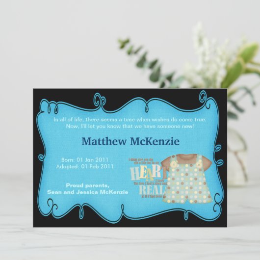 Faire-part d'adoption (Debout devant)