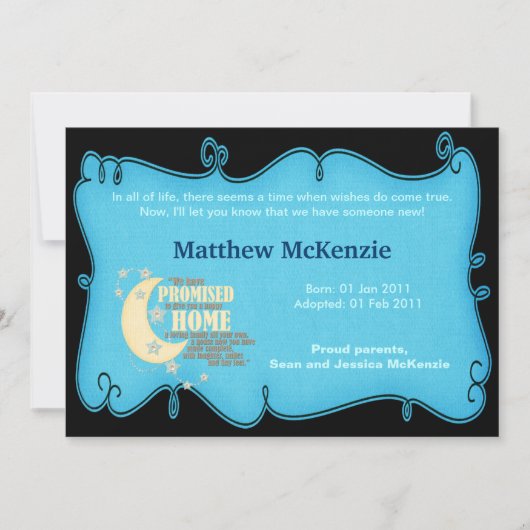 Faire-part d'adoption (Devant)
