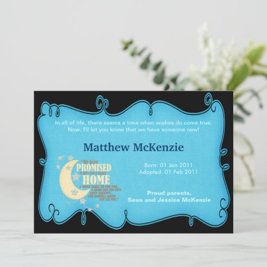 Faire-part d'adoption (Debout devant)