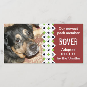 Faire-part d'adoption de chien/chiot