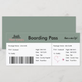 Faire-part d'adoption de la carte d'embarquement N (Devant / Derrière)