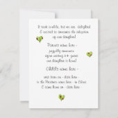 Faire-part d'adoption de Ladybug (Dos)