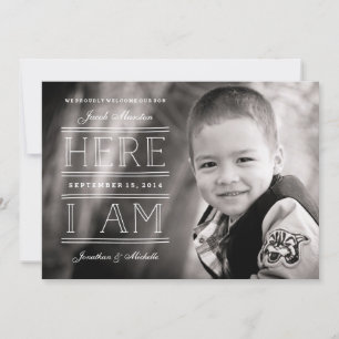 Faire-part d'adoption de photos neutres selon le s