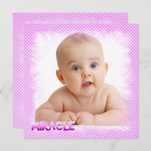 Faire-part d'adoption des filles (Devant / Derrière)