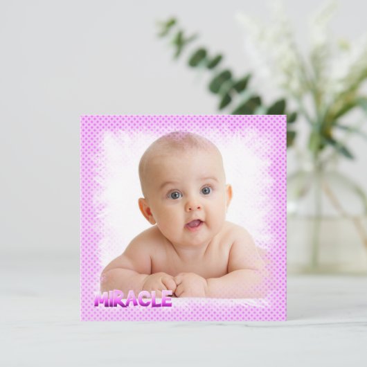 Faire-part d'adoption des filles (Debout devant)