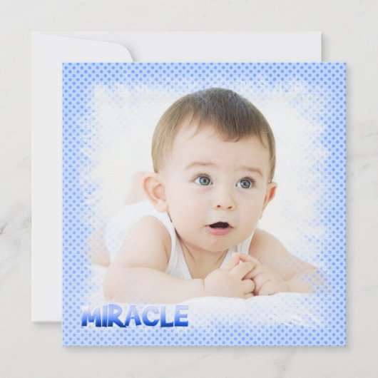 Faire-part d'adoption du garçon (Devant)