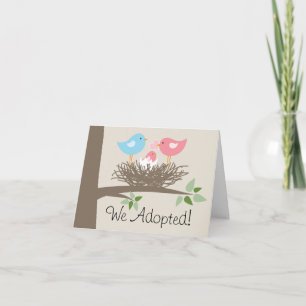 Faire-part d'adoption - Nid d'oiseau
