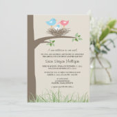 Faire-part d'adoption Nid d'oiseau (Debout devant)