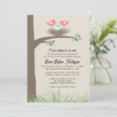 Faire-part d'adoption Nid d'oiseau (Debout devant)