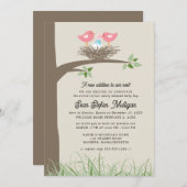 Faire-part d'adoption Nid d'oiseau (Devant / Derrière)