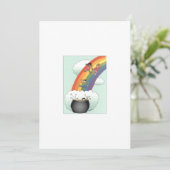 Faire-part d'adoption pour enfants Rainbow (Debout devant)