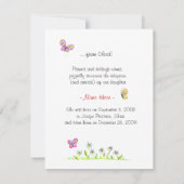 Faire-part d'adoption Sunshine (Dos)