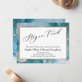 Faire-part d'adresse Blue and Gold (Devant/Arrière en situation)