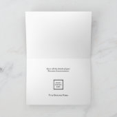 Faire-part d'affaires en noir et blanc (Intérieur)