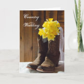 Faire-part Daffodils Cowboy Boots Mariage Enregistrer la date (Devant)