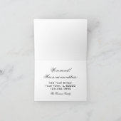 Faire-part Dahlia noir et blanc Changement d'adresse (Intérieur)