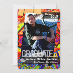 faire-part d'aîné d'aérographe du graffiti 5x7