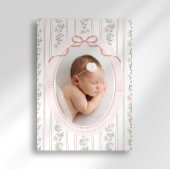 Faire-part Dainty Floral Bow Photo Birth Announcement