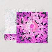 Faire-part DAISY, noir rose blanc (Devant / Derrière)
