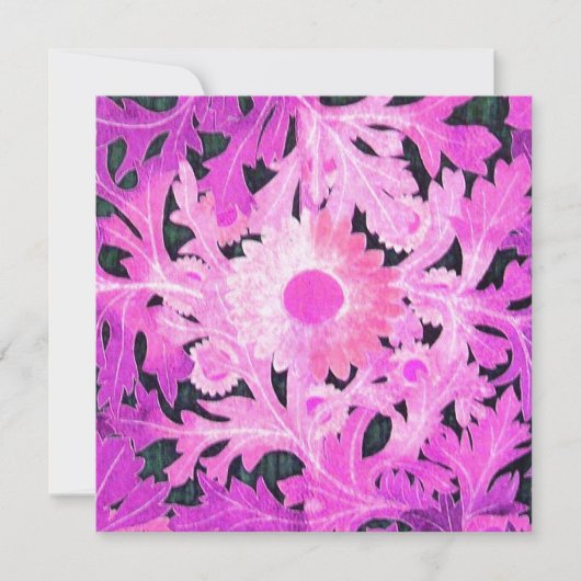 Faire-part DAISY, noir rose blanc (Devant)