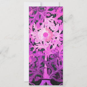 Faire-part DAISY, rose noir blanc Fleurs et Feuille