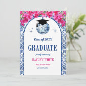 Faire-part Dancing Queen Disco Ball Class of 2026 Graduation (Debout devant)