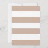 Faire-part d'ancre rayé marron taupe et blanc (Dos)