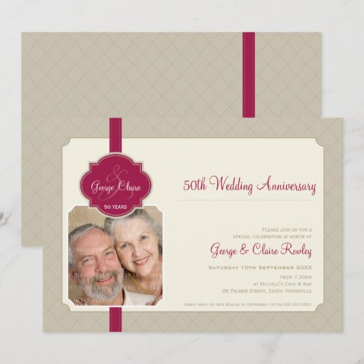 Faire-part D'ANNIVERSAIRE :: affection 7L (Devant / Derrière)