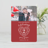 Faire-part d'anniversaire de 2 ans avec photo et c (Debout devant)