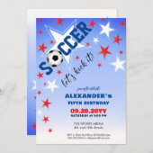 Faire-part d'anniversaire de l'étoile de football (Devant / Derrière)