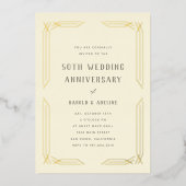 Faire-part d'anniversaire de mariage classique ave (Recto)