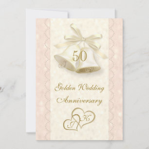 Faire-part d'anniversaire de mariage de 50 ans ave
