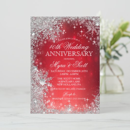 Faire-part d'anniversaire de mariage pour les vaca (Debout devant)