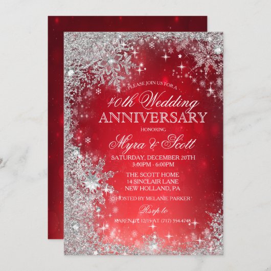 Faire-part d'anniversaire de mariage pour les vaca (Devant / Derrière)